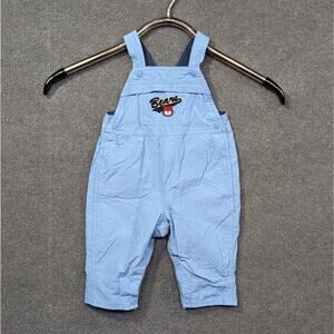 Oshkosh B'gosh Overalls Baby Boys 3-6 Months Bears Blue Snap Crotch Lightweight